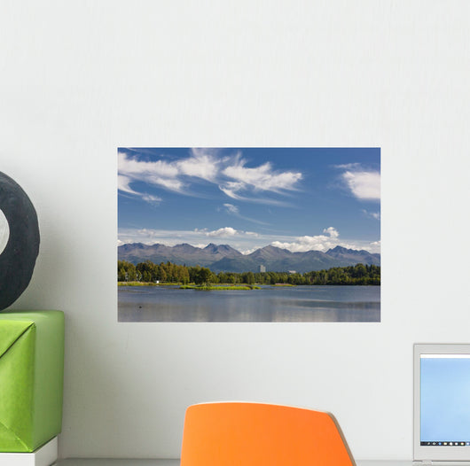 Panoramic View Over Westchester Lagoon With The Chugach Mountains Wall Mural