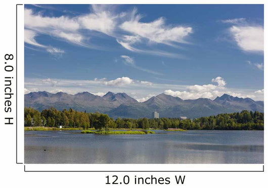 Panoramic View Over Westchester Lagoon With The Chugach Mountains Wall Mural