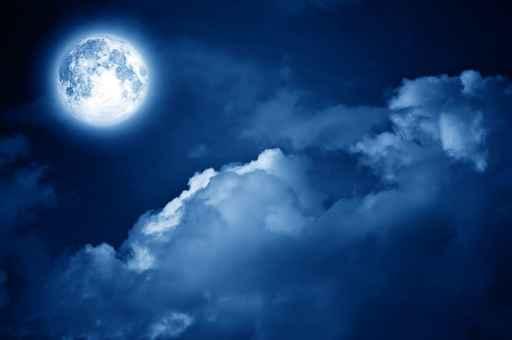 Magic Moon over Clouds Wall Decal