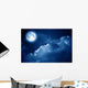 Magic Moon over Clouds Wall Decal