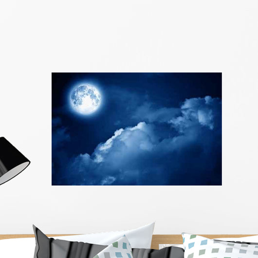 Magic Moon over Clouds Wall Decal