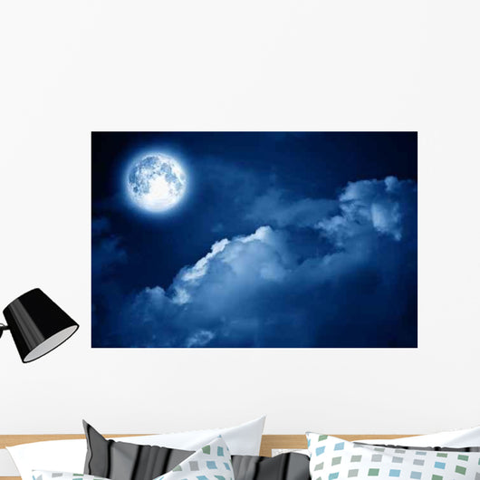 Magic Moon over Clouds Wall Decal