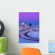 Alpenglow Over The Anchorage Skyline With The Lights From Traffic Wall Mural