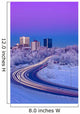 Alpenglow Over The Anchorage Skyline With The Lights From Traffic Wall Mural