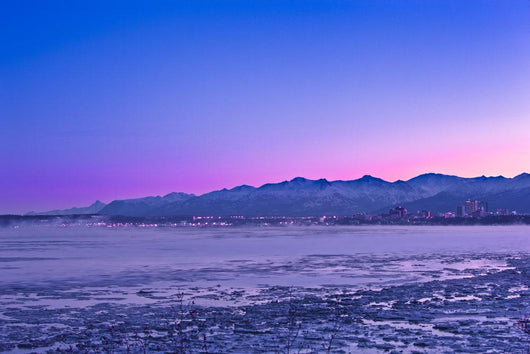 Anchorage Skyline before Dawn Wall Decal