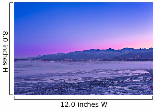 Anchorage Skyline before Dawn Wall Decal