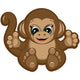 Little Monkey One Symbols Wall Mural