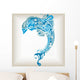 Abstract Dolphin Wall Decal