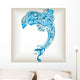 Abstract Dolphin Wall Decal