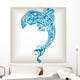 Abstract Dolphin Wall Decal