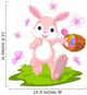 Easter Bunny Hiding Eggs Wall Decal