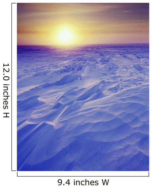 Sunset Over Wind-Carved Snow Drifts North Slope Arctic Ak Wall Mural