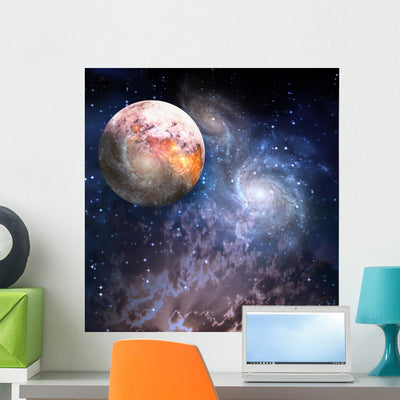 Planet shown on a wall