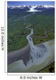 Aerial Of Ibeck Creek & Scott Glacier Sc Ak Summer Copper River Delta Wall Mural