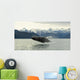 Humpback Whale Breaches Near Glacier Bay National Park, Alaska Wall Mural