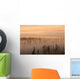 Sunrise Over A Foggy Forest Wall Mural