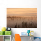 Sunrise Over A Foggy Forest Wall Mural