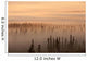 Sunrise Over A Foggy Forest Wall Mural
