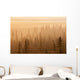 Sunrise Over A Foggy Forest Wall Mural