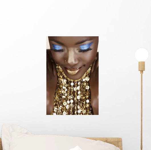 African woman with gold Wall Mural