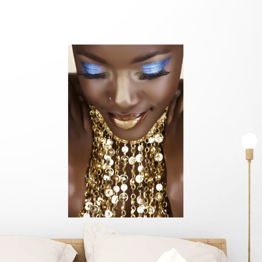 African woman with gold Wall Mural