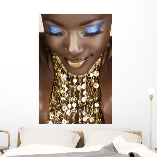 African woman with gold Wall Mural