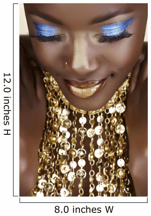 African woman with gold Wall Mural
