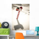 White Mailbox Decorated For Christmas Standing Wall Mural