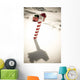 White Mailbox Decorated For Christmas Standing Wall Mural