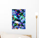 Close Up Of A Multi-Colored Christmas Tree Lit At Dusk Outside Wall Mural