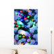 Close Up Of A Multi-Colored Christmas Tree Lit At Dusk Outside Wall Mural