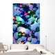 Close Up Of A Multi-Colored Christmas Tree Lit At Dusk Outside Wall Mural