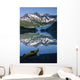 Kayak On The Beach In Shoup Bay With Shoup Glacier Reflected Wall Mural