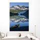 Kayak On The Beach In Shoup Bay With Shoup Glacier Reflected Wall Mural