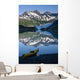 Kayak On The Beach In Shoup Bay With Shoup Glacier Reflected Wall Mural