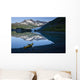 Kayak On The Beach In Shoup Bay With Shoup Glacier Reflected Wall Mural