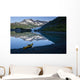 Kayak On The Beach In Shoup Bay With Shoup Glacier Reflected Wall Mural