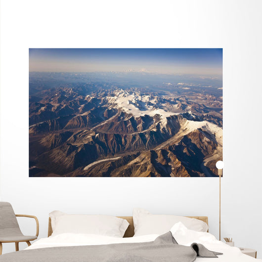 Aerial View Of The Alaska Range Wall Mural
