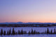 Sunset Over A Barren Landscape Wall Mural