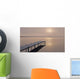 A Foggy Sunrise Over A Dock In Lake Whatcom During Winter Wall Mural