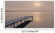 A Foggy Sunrise Over A Dock In Lake Whatcom During Winter Wall Mural