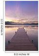 Footprints Leading Down A Frost Coverd Dock At Sunrise Wall Mural