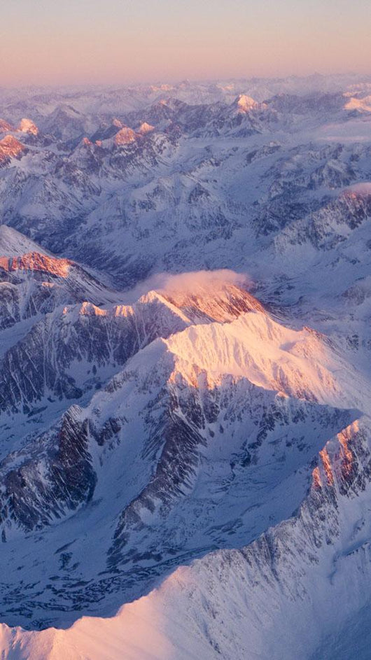 Aerial Chugach Mountain Range Wall Decal 2
