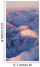 Aerial Chugach Mountain Range Wall Decal 2