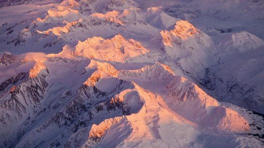 Aerial Chugach Mountain Range Wall Decal 1