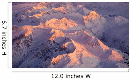 Aerial Chugach Mountain Range Wall Decal 1