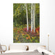 Colorful View Of Aspen Tree Trunks And Fall Foliage Wall Mural