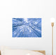 Tree Top Abstract Of A Snow Covered Birch Forest Wall Mural