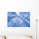 Tree Top Abstract Of A Snow Covered Birch Forest Wall Mural