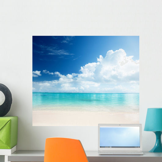 sand and Caribbean sea Wall Mural